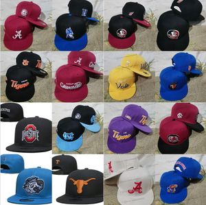 2024 All Team Mix Color Fans NCAA USA College Baseball Adjustable Hat Men Womens One Size Vintage Flat Sport Base Ball Snapback Caps Letters A N Bone Chapeau Feb29-10
