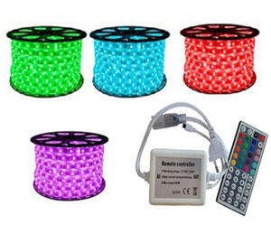 20 м 220 В RGB светодиодная лента 5050 SMD веревочный светильник для наружного сада уличное освещение украшение водонепроницаемый IP67 44 клавиши пульт дистанционного управления Con5922336