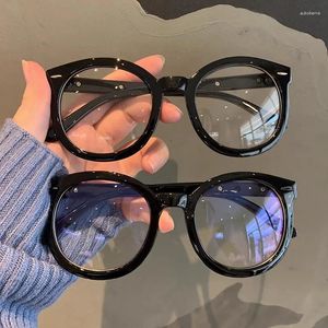 Sonnenbrille Mode Anti Blau Gläser Zuckerguss Schwarz Optische Glasse Frauen Männer Runde Brillen Blockieren Eyeglasse Spektakel Brillen