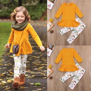 Kleidungssets Mode Kleinkind Kinder Mädchen Outfits Kleidung T-Shirt Tops Kleid Hosen Casual Set