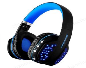 Beexcellent Q2 Kablosuz Bluetooth Kulaklıklar Katlanabilir HiFi Stereo Kulaklıklı Mikrofonlu LED Hafif Eller PC PS46610752