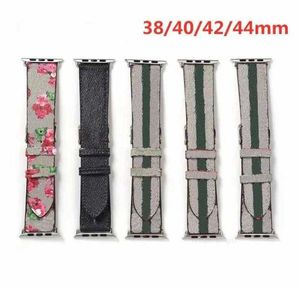 Designer G Designer-Armband, Uhrenarmbänder, 42 mm, 38 mm, 40 mm, 44 mm, iWatch 2, 3, 4, 5, Leder, Biene, Schlange, Blume, Armband, modische Streifen, B03, DesignerIB77IB77