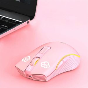 マウスRyra Rechargeable Wireless Mouse 2.4g Bluetooth Mouse Gaming Mouse Rergonomic Mause LED LED 4000 DPIサイレントマウス用ラップトップ