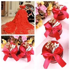 Gift Wrap 10pcs/set Wedding Candy Box Tinplate Personalized Packaging Round Gold European Style