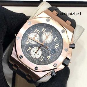 Klädklocka Fashion Wristwatch AP Wrist Watch Royal Oak Offshore Series 42mm Kalender Timing Red Devil Vampire Automatisk mekanisk precision Stål Rose Gold Fashi