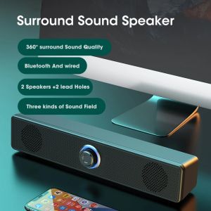 Högtalare hemmabioljudsystem Bluetooth -högtalare 4D Surround SoundBar Computer Högtalare för TV Soundbar Box Subwoofer Stereo Music Box