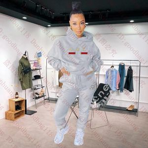 Designer Brand Woman Tracksuits Jogging Suits Print 2 Piece Set Hoodies Pants Långärmad tröjor 3xl Plus Size Sportswear Leggings Outfit Casual Women's Clothes