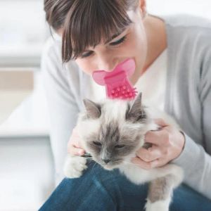 Grooming Tongue Pet Cat Hair Brush Scratcher Dog Cat Grooming Cleaning Brush Deshedding Hair Remover Massage Brush Animal Supplies