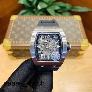 Mechanical RicharsMilles Luxury Watches Watch Mechanical Movement Ceramic Dial Rubber Strap RM010 Mirror Importerad rem