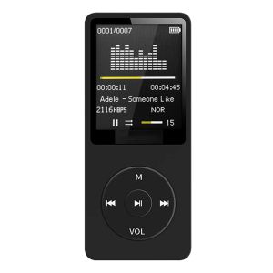Reprodutor de MP3 portátil de 1,8 polegadas Tela LCD FM MP3 WAV Rádio Vídeo Hifi Player Jogos Filmes EBooks Reprodutores de música