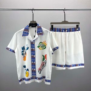 Projektant Męski zestaw Top TrackSuits Mens Luksusowe krótkie rękawy Koszulę Modną plażę Karciety letnie kombinezony rozmiar M-3xl #028