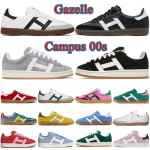 Gazelle Negrito Sapatos Casuais Homens Mulheres Campus 00s Camurça Núcleo Vegan Preto Branco Goma México Luz Azul Céu Rosa Veludo Mens Treinadores Mulheres Ao Ar Livre 36-45