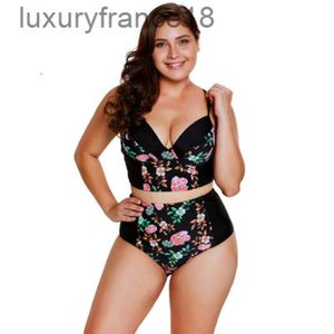 Plus size M-3XL feminino floral tankinis triângulo copo sutiã acolchoado com decote em v roupa de banho para praia wear sexy roupas''gg''rnbl