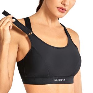 Outfits Wirefree Front Adjustable High Impact Sports Bras for Women Plus Size Padded Bras