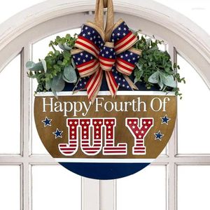 Декоративные цветы 4 июля дверной знак Добро пожаловать на День независимости красный, белый и синий патриотический настенный художественный бант искусственный