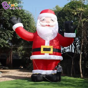 wholesale 10mH (33ft) arrival advertising inflatable standing Santa Claus carrying bag inflation cartoon figure for Christmas party event decoration toys sport