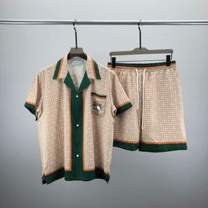 Projektant Męski zestaw Top TrackSuits Mens Luksusowe krótkie rękawy Koszulę Modną plażę spodenki letnie garnitury Rozmiar M-3XL #036