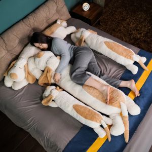 Puppen 1pc 100/130/150 cm Riese Plüschspielzeug Big Sleeping Dog Stuffed Puppy Dog Weiches Tierspielzeug Weiches Kissen Baby Girls Geburtstagsgeschenk