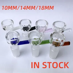 Herb slide glass bowls 10mm 14mm 18mm with flower snowflake filter bowl for Glass Bongs and Ash Catcher Glass smoking Bowl