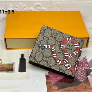 10a Uomo Designer di animali Portafoglio corto Pelle di moda Serpente nero Tigre Ape Porta carte di lusso da donna con confezione regalo Portafogli piccoli Portafogli dhagte