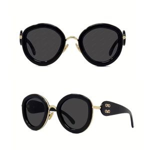 Okulary przeciwsłoneczne dla kobiet klasyczna marka LW40130 Metalowe okrągłe szklanki luksusowe jakość ochrony na świeżym powietrzu w stylu sportowym projektantów okularów przeciwsłonecznych oryginalne pudełko