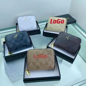 Designer Wallet Coah Bag Shop 90% Factory Hot selling wholesale fashion new Camellia letter zipper short purse Luxury printed Key bag Coin coin purse