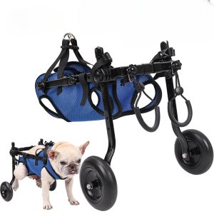 Accessori Sedia a rotelle per cani regolabile Arto posteriore Gamba posteriore Disabile Pet Cat Dog Mobility Aid Carrello Gambe Riabilitazione Luce Pet Walk Tools