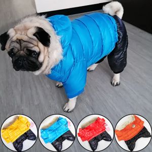 Giacche Abbigliamento invernale per cani per cani di piccola taglia Felpe con cappuccio in morbida pelliccia impermeabile Giacca per cuccioli Addensare caldo Cucciolo Chihuahua Yorkie Abbigliamento per animali domestici