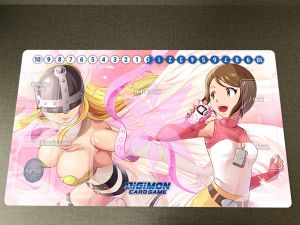 Pads dtcg Playmat Digimon Yagami Hikari Angewomon Trading Gra karciana TCG CCG Mat Pad Strefy MOUSEPAD BEZ