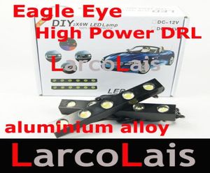 2x5 LED 10W High Power Waterproof White Eagle Eye Daytime Running Lights Reverse DRL Aluminum Alloy4428696