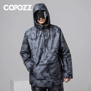 Куртки Copozz, новинка, зимняя лыжная куртка, мужская толстовка для сноуборда, 2023, высококачественная спортивная лыжная куртка с капюшоном для спорта на открытом воздухе, женская куртка для сноуборда
