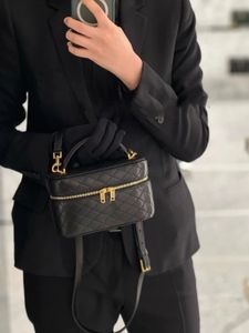 2024 Mini Gaby Rose Umhängetaschen, Designer-Make-up-Tasche, Damen-Kosmetiktaschen, Box-Taschen, luxuriöse Umhängetaschen, modische Handtasche aus echtem Leder, Doppelreißverschluss-Box-Geldbörse