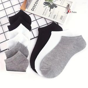 Women Socks 6 Pairs/Lot Men Sport Solid Black Gray White Breathable Sports Female Short Low Tube Summer