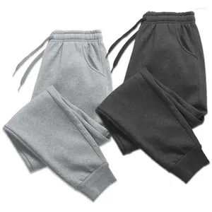 Herrbyxor 2024 män kvinnor lång höst och vinter casual fleece sweatpants mjuk jogging sport manliga byxor s-4xl