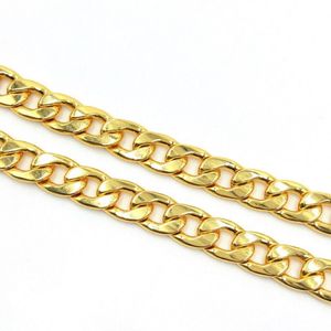 USENSET 11mm Aço Inoxidável 18K Banhado A Ouro Cubano Curb Dog Pet ou Cat Link Chain Collar Pet Supplies274S