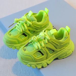 Crianças ao ar livre sapatos esportivos meninos meninas moda desajeitado tênis bebê bonito sapatos casuais crianças tênis de corrida primavera outono inverno