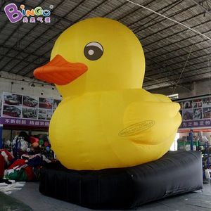 Atacado recentemente design 6x4.5x6mH (20x15x20ft) publicidade inflável pato dos desenhos animados com luzes modelo de balão de animais soprados para festa decoração de eventos brinquedos esportes