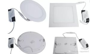 Dimmable 6w/9W/12W/15W/18W/21W CREE LED Panel lights Recessed lamp Round/Square Led downlights for indoor ceiling lights 85-265V Led LL