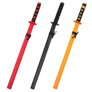 Konst Samurai Sword Toy Halloween Party Cosplay Wood Katana Wood Samurai Sword Cosplay Prop Japanese Sword Kids Toy