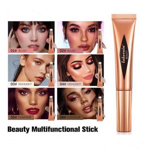 Bronzers Highlighters Lakerain Maquiagem Adesivo Mtifuncional Stick B Destaque Contorno para Olhos Lábios Rosto Cabelo Contorno Natural em Dh1Sa