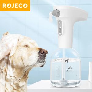 Grooming Rojeco Automatic Gat Soap schiuma di schiuma di schiuma elettrico Smart Bathroom Liquid Sinser e shampoo Dispenser per la doccia per cani Dispender