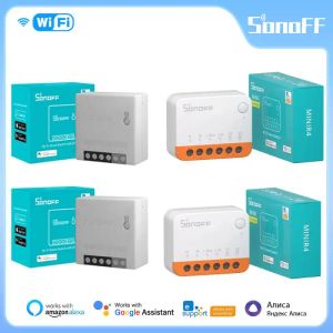 Контроль 110 шт. Sonoff Mini R4 / R2 Wi -Fi Smart Switch 2 Way Control Mini Extreme Smart Relay Поддержка Alexa Alice Google Home Smart