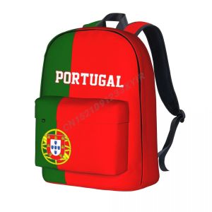 Backpack Unisex Backpack Portugal Flag Portuguese Stitch Schoolbag Messenger Bag Case Laptop Travel Bag Mochila Gift