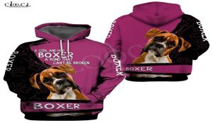 Moda uma menina e seu cachorro boxer impressão 3d moletom com capuz masculino feminino casual design de cachorro de estimação casaco com capuz drop1497205