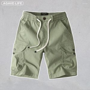 Herren-Shorts, Sommer, Kordelzug, lässig, für Männer, amerikanische Overalls, Schnürung mit mehreren Taschen, halblange Hose, dünne Mode, kurze Outdoor-Hose