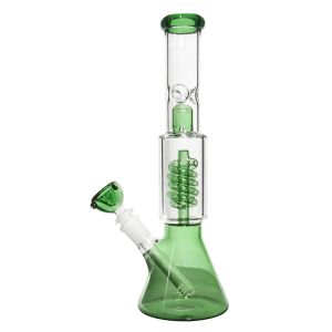 12 inch Hookah Water Smoking Pipe Glass Bong Diffuse Beaker Glass Bubbler w/ ICE catcher 14mm Female Bowl LL