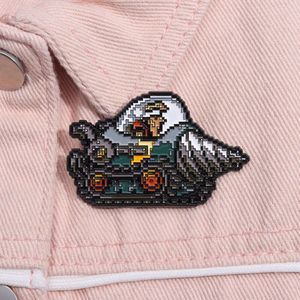 New Cartoon Game with High-end Brooch Accessories, Personalized and Exquisite, Small Man Drilling Rig Design Badge for Tank Driving