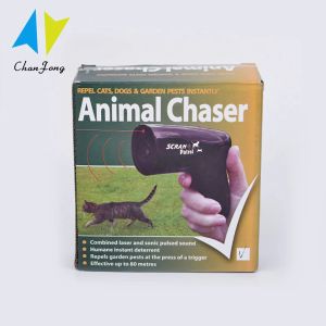 Avskräckningar Chanfong Ultrasonic Laser Animal Chaser Dog Cat Repeller Infraröd bärbar djurtränare Bark Stop Control Device Pet Supplies