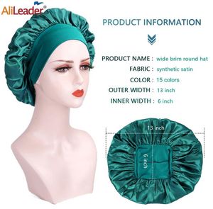 Kostymtillbehör Silk Sleeping Cap Night Hat Cover Bonnet Satin Cheveux Nuit For Curly Hair Care Women Beauty Maintenance 8415096