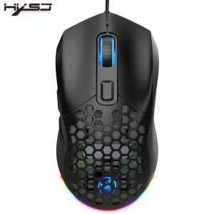 Mice HXSJ X300 RGB Gaming Mouse 7200DPI Mouse Backlit Wired Ergonomic 6 Button Programmable Mouse Gamer Mice for Computer PC Laptop